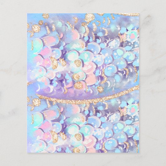 予算グリッターマーメイドテールダイブインキッド誕生日 (裏面)