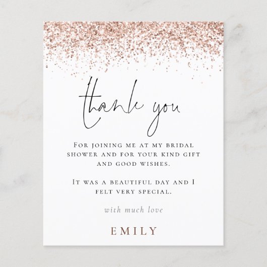 予算グリッター写真ブライダルシャワーありがとう (正面)
