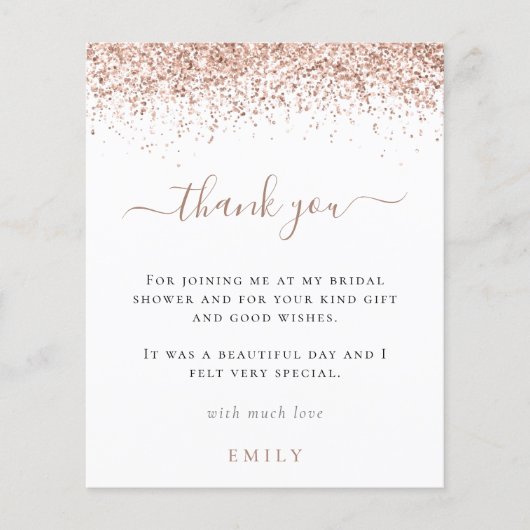 予算グリッター写真ブライダルシャワーありがとう (正面)