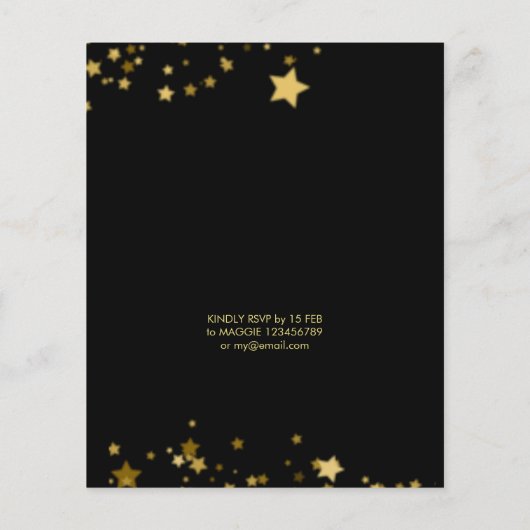 予算グリッター紙吹雪写真の誕生日の招待