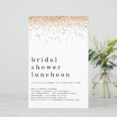 予算グリッター金ゴールドブライダルシャワールンチョン招待状 (スタンド正面)