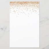 予算グリッター金ゴールドブライダルシャワールンチョン招待状 (裏面)