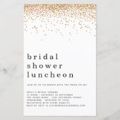 予算グリッター金ゴールドブライダルシャワールンチョン招待状 (正面)