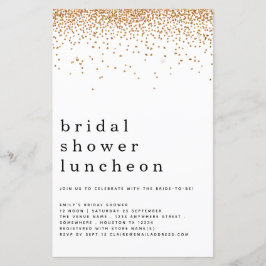 予算グリッター金ゴールドブライダルシャワールンチョン招待状