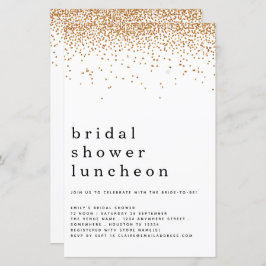 予算グリッター金ゴールドブライダルシャワールンチョン招待状