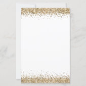 予算グリッター金ゴールド紙吹雪結婚式招待状 (裏面)