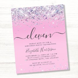 予算グリッター11th誕生日パーティーへの招待