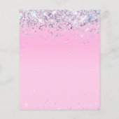 予算グリッター15th誕生日パーティーへの招待 (裏面)