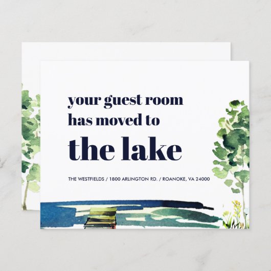 予算ゲストルームが新しいアドレスカードを移動 (正面/裏面)