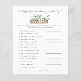 予算ゲーム推測ママパパセージ赤ちゃんシャワー