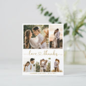 予算コラージュハート結婚スクリプトのサンキューカード (スタンド正面)