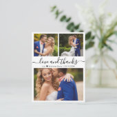 予算コラージュ愛感謝していと結婚の感謝 ポストカード (スタンド正面)