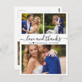 予算コラージュ愛感謝していと結婚の感謝 ポストカード (正面/裏面)