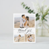 予算コラージュ結婚の感謝のスクリプトハート ポストカード (スタンド正面)