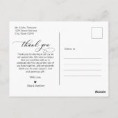 予算コラージュ結婚の感謝のスクリプトハート ポストカード (裏面)