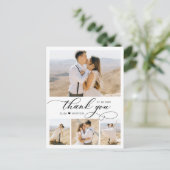 予算コラージュ結婚の感謝のスクリプトハート ポストカード (スタンド正面)