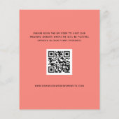 予算コーラルバラピンクQRコード文字日付の保存 (裏面)