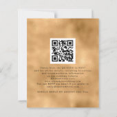 予算ゴシックスチームパンク自転車QRウェディング招待 (裏面)