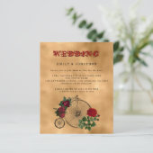 予算ゴシックスチームパンク自転車QRウェディング招待 (スタンド正面)