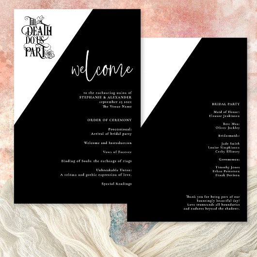 予算ゴシックティルデスDo Usパート結婚式 プログラム