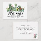 予算サボテン引っ越しましたホームの移動発表 ノートカード (正面/裏面)