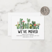 予算サボテン引っ越しましたホームの移動発表 ノートカード (正面/裏面インサイチュ)