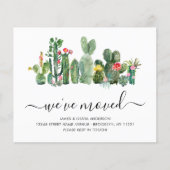 予算サボテン引っ越しました新規ホーム移動カード (正面)