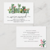 予算サボテン引っ越しました新規ホーム移動カード ノートカード (正面/裏面)