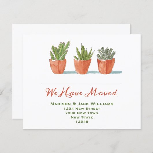 予算サボテン新規所在地の異動のお知らせ (正面/裏面)