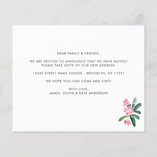 予算サボテン植え新しいルーツ移動カード (裏面)