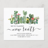 予算サボテン植え新しいルーツ移動カード (正面)