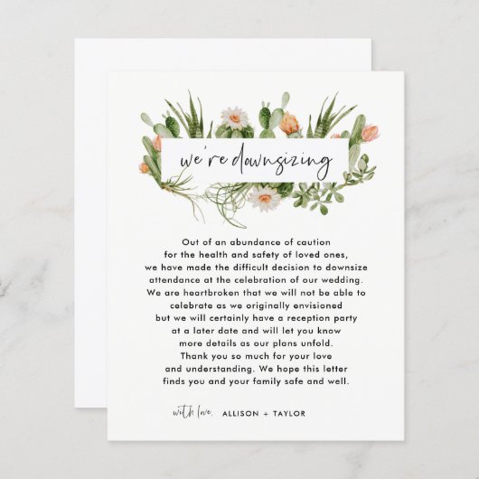 予算サボテン結婚の更新縮小 (正面/裏面)