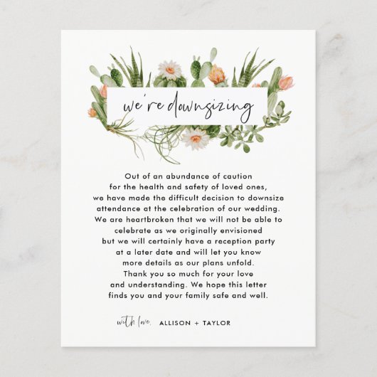 予算サボテン結婚の更新縮小 (正面)