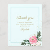 予算サンキューカードティール（緑がかった色）フローラのグラフ写真 (裏面)