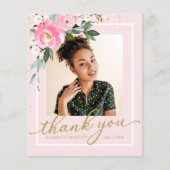 予算サンキューカードホットピンクフローラのグラッドフォト (正面)