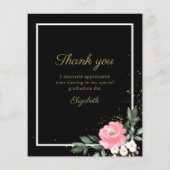 予算サンキューカードホットピンクフローラのグラッドフォト (裏面)