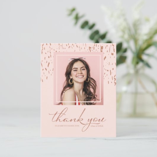 予算サンキューカード紙吹雪卒業写真 (スタンド正面)