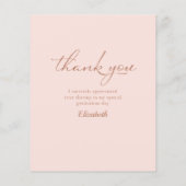 予算サンキューカード紙吹雪卒業写真 (裏面)