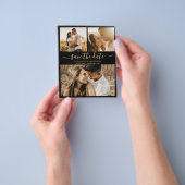 予算シックなスクリプトフォトコラージュ日付の保存 チラシ (手)