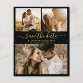 予算シックなスクリプトフォトコラージュ日付の保存 チラシ (正面)