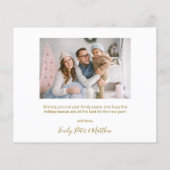 予算シックなスクリプト5フォトコラージクリスマスカード (裏面)