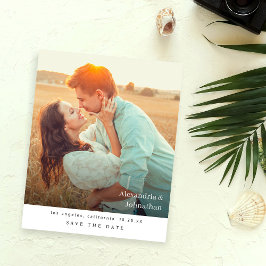 予算シックスタイリッシュ写真モダン日付の保存 チラシ