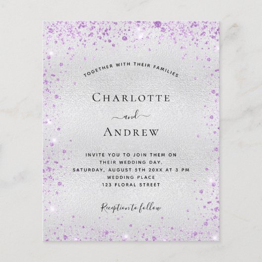 予算シルバーパープルソーシャルメディア結婚のアイコン (正面)