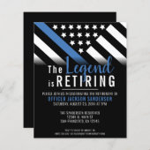 予算シンブルーライン警察退職招待状 (正面/裏面)