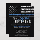 予算シンブルーライン警察退職招待状 (正面/裏面)