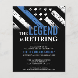 予算シンブルーライン警察退職招待状 チラシ