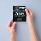 予算シンブルーライン警察退職招待状 チラシ (手)