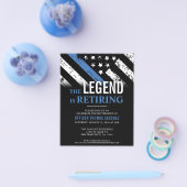 予算シンブルーライン警察退職招待状 チラシ (シングル)