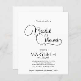 予算シンプルのエレガントブライダルシャワー