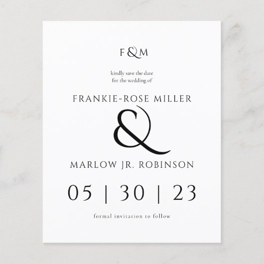 予算シンプルのエレガント写真以外の日付の保存 (正面)